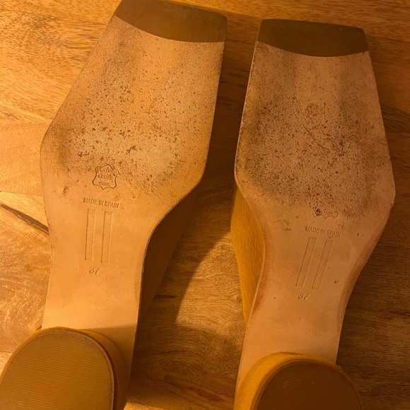 :) Jena Honey Gold Hair Mules by Miista 🐝 - Picture 8 of 14